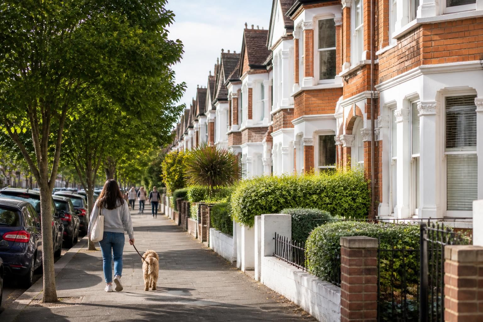 Welcoming Tooting street with a tidy residential feel.